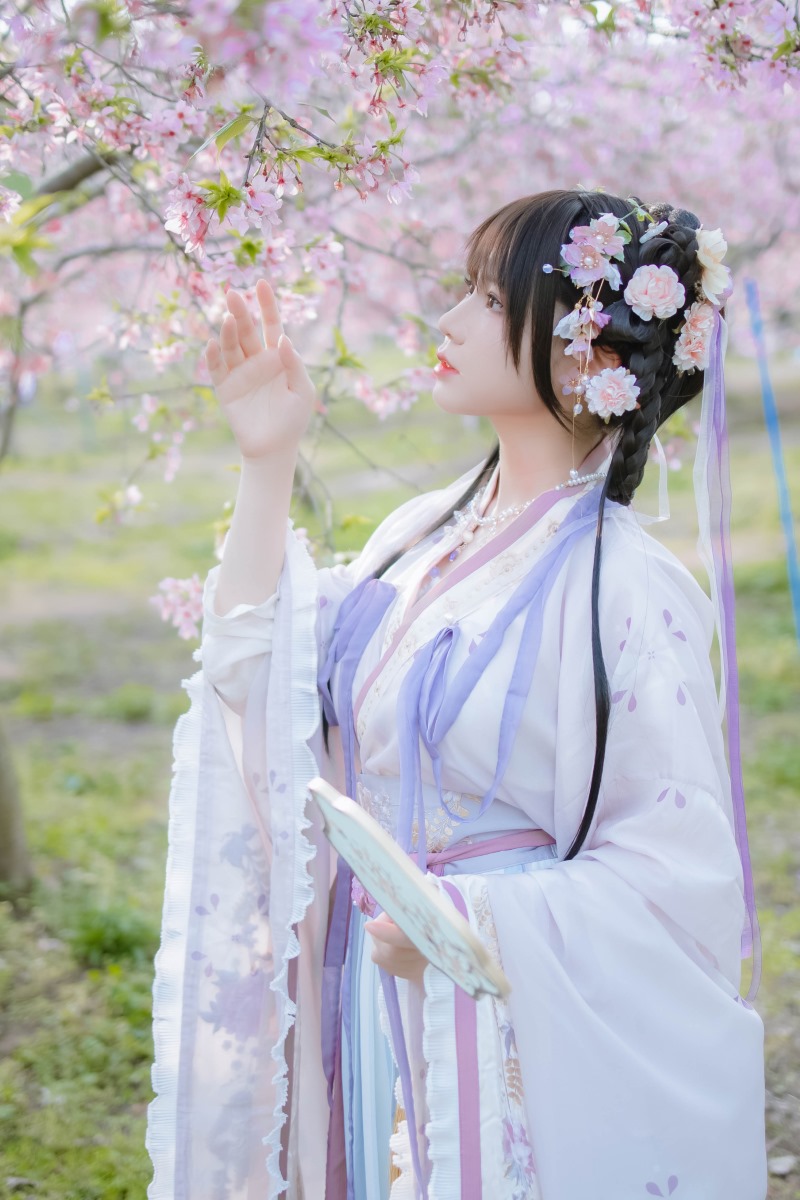 Nyako喵子,樱花汉服,花神祈愿