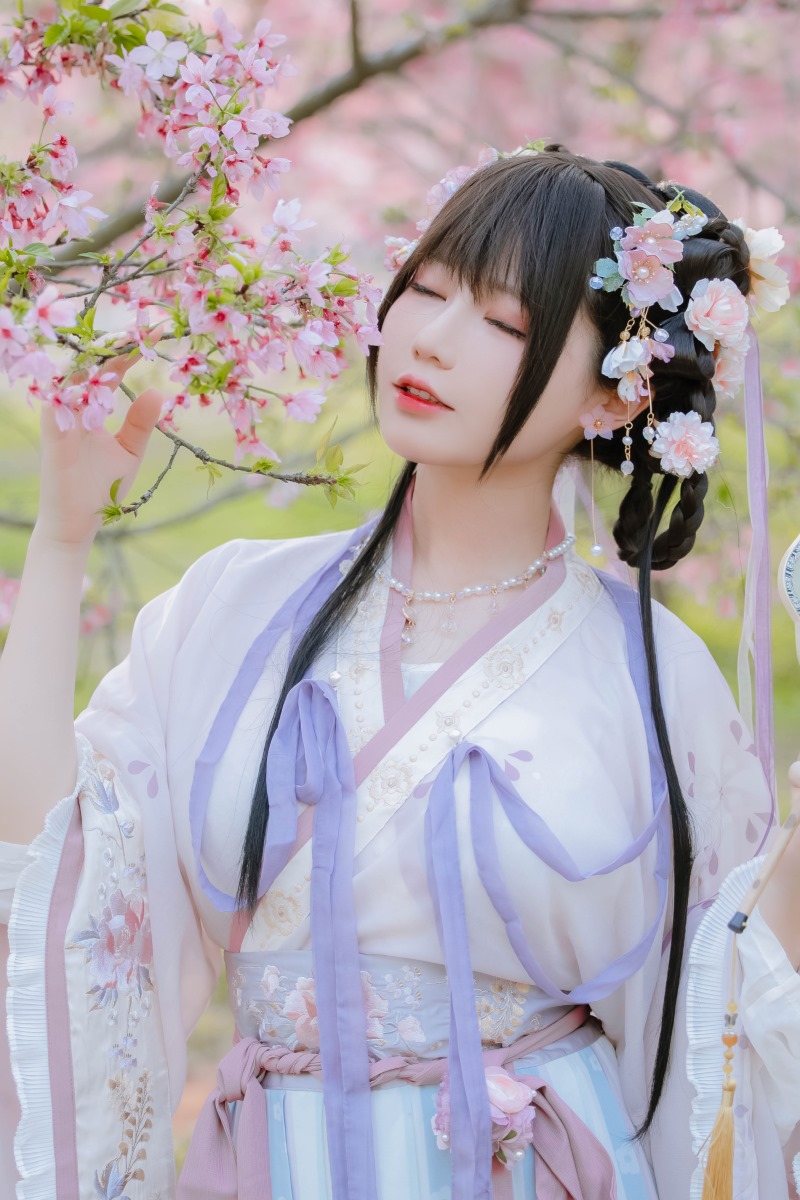 Nyako喵子,樱花汉服,花神祈愿