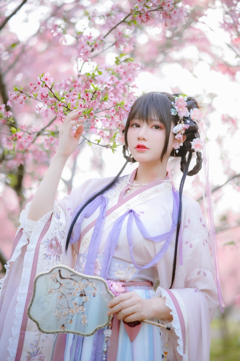 Nyako喵子,樱花汉服,花神祈愿