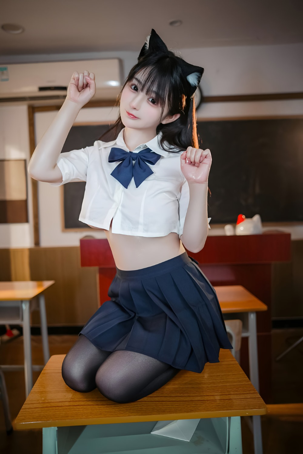 JK,猫耳,宁宁,桜井宁宁,JK猫耳