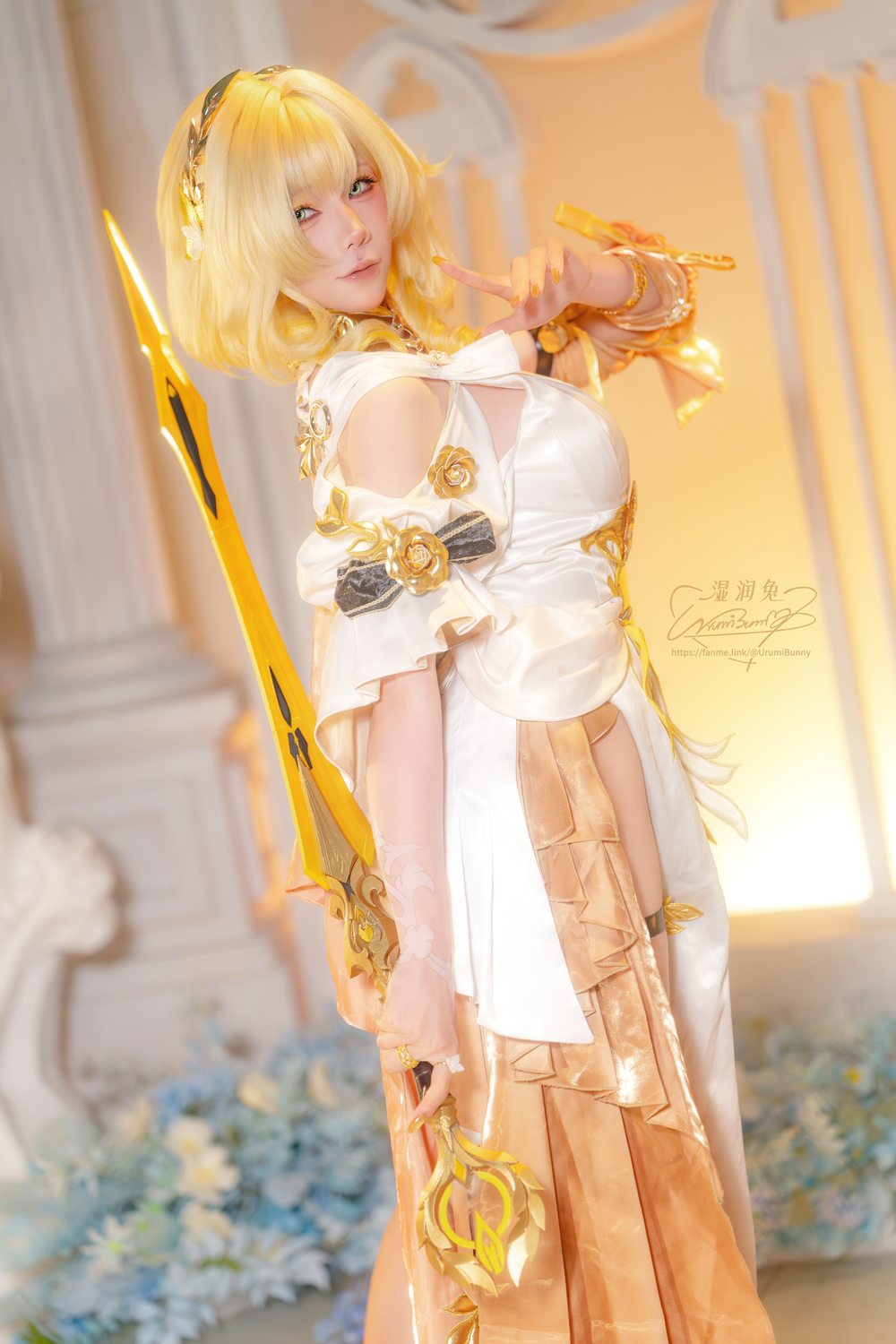 COS,礼服,白色,团子,视觉,星穹铁道,崩坏,咬一口兔娘,黏黏团子兔,阿格莱雅,崩坏：星穹铁道