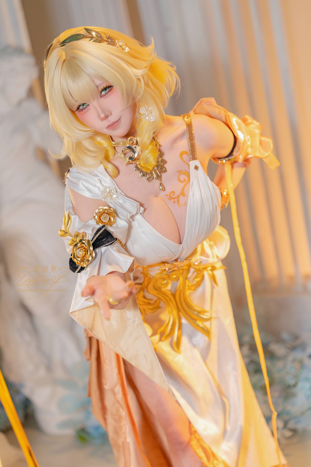 COS,礼服,白色,团子,视觉,星穹铁道,崩坏,咬一口兔娘,黏黏团子兔,阿格莱雅,崩坏：星穹铁道