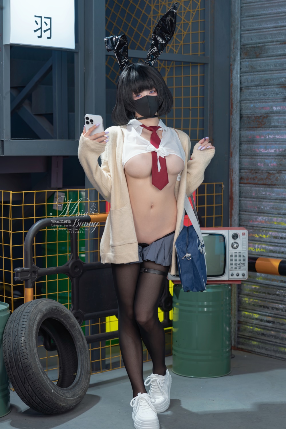 作品,JK,团子,咬一口兔娘,黏黏团子兔,賽博逆JK