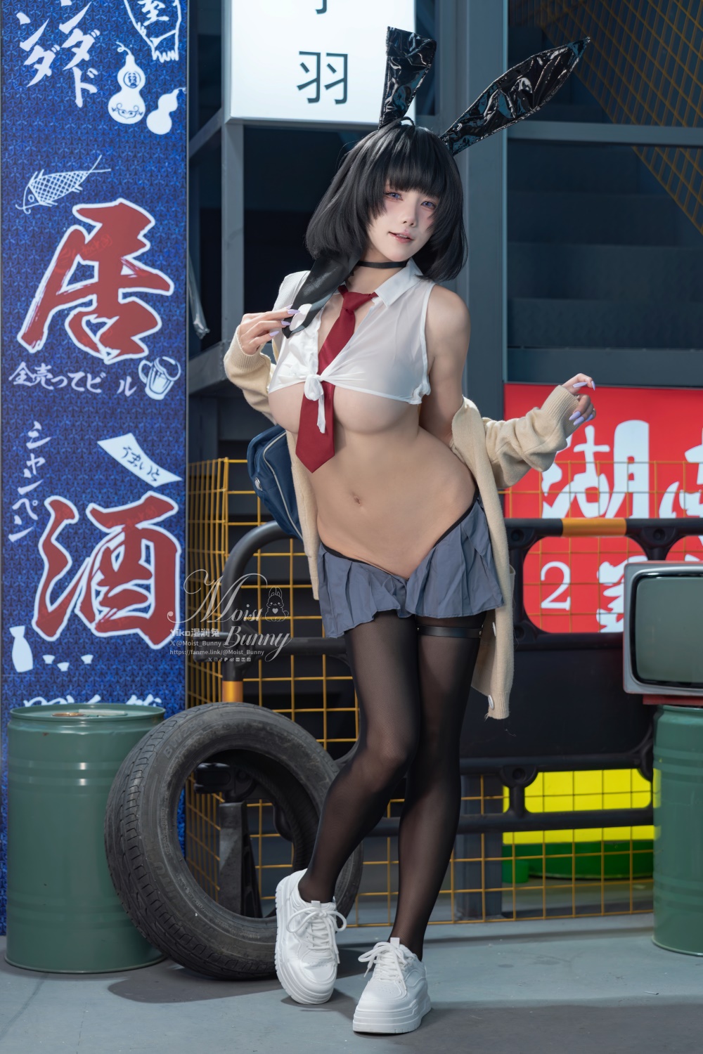 作品,JK,团子,咬一口兔娘,黏黏团子兔,賽博逆JK
