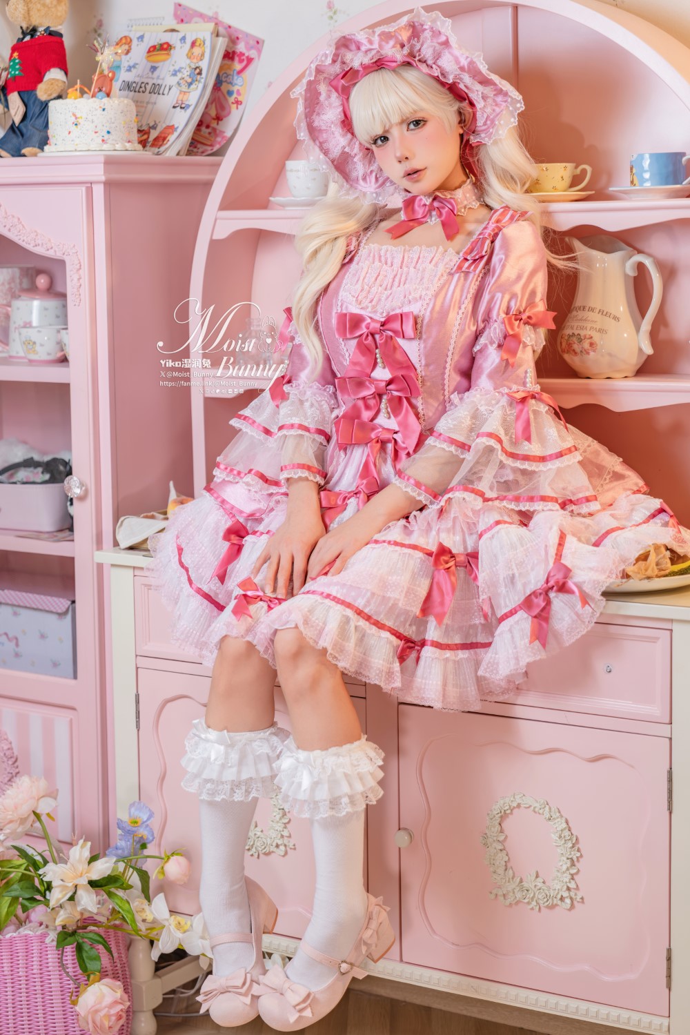 作品,团子,咬一口兔娘,黏黏团子兔,小舞蹈,丝绒粉黛