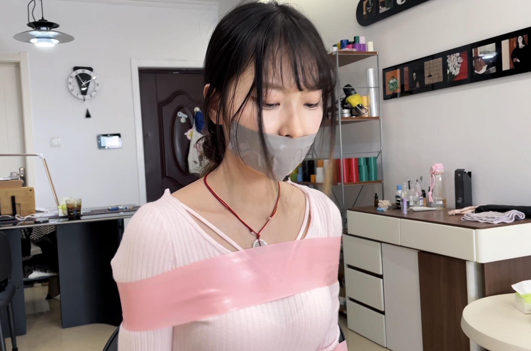 捆绑,胶带,胶带捆绑,新模,缚艺录,女生,日系,小羽,日系清纯
