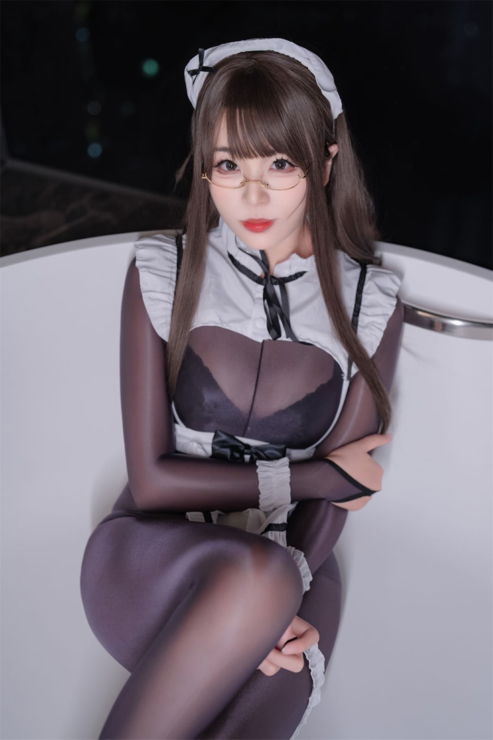 女仆,学姐,仆,轩萧学姐,连体丝女仆