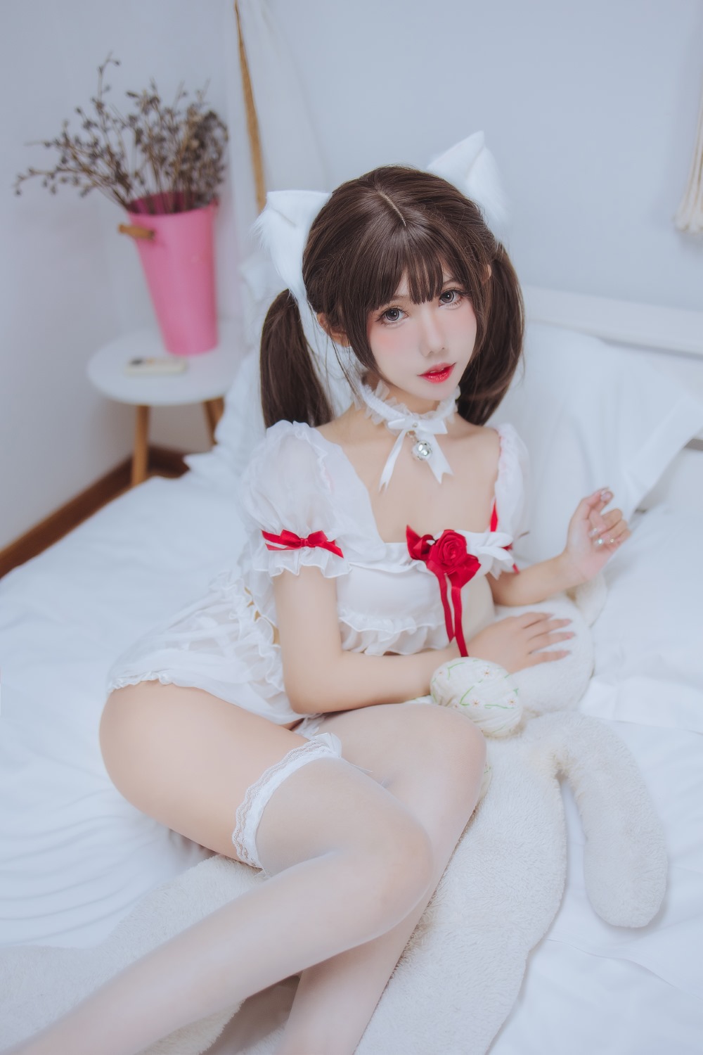 少女,仙女月,白猫,白猫少女