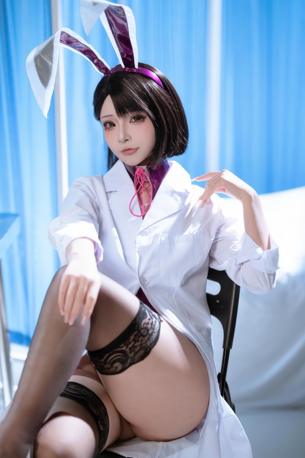 和服,短发,服装,粉色,黑色,白色,视觉,二次元,可爱,蓝色,yuuhui玉汇,校医室