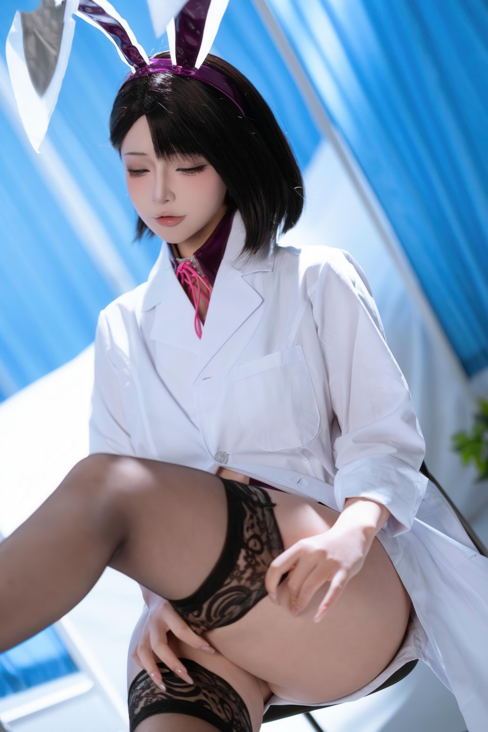和服,短发,服装,粉色,黑色,白色,视觉,二次元,可爱,蓝色,yuuhui玉汇,校医室