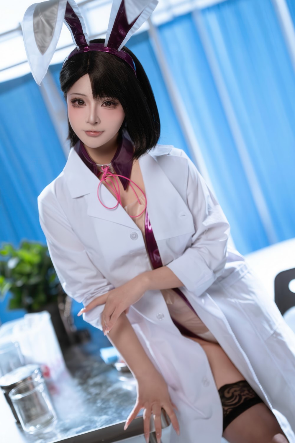 和服,短发,服装,粉色,黑色,白色,视觉,二次元,可爱,蓝色,yuuhui玉汇,校医室