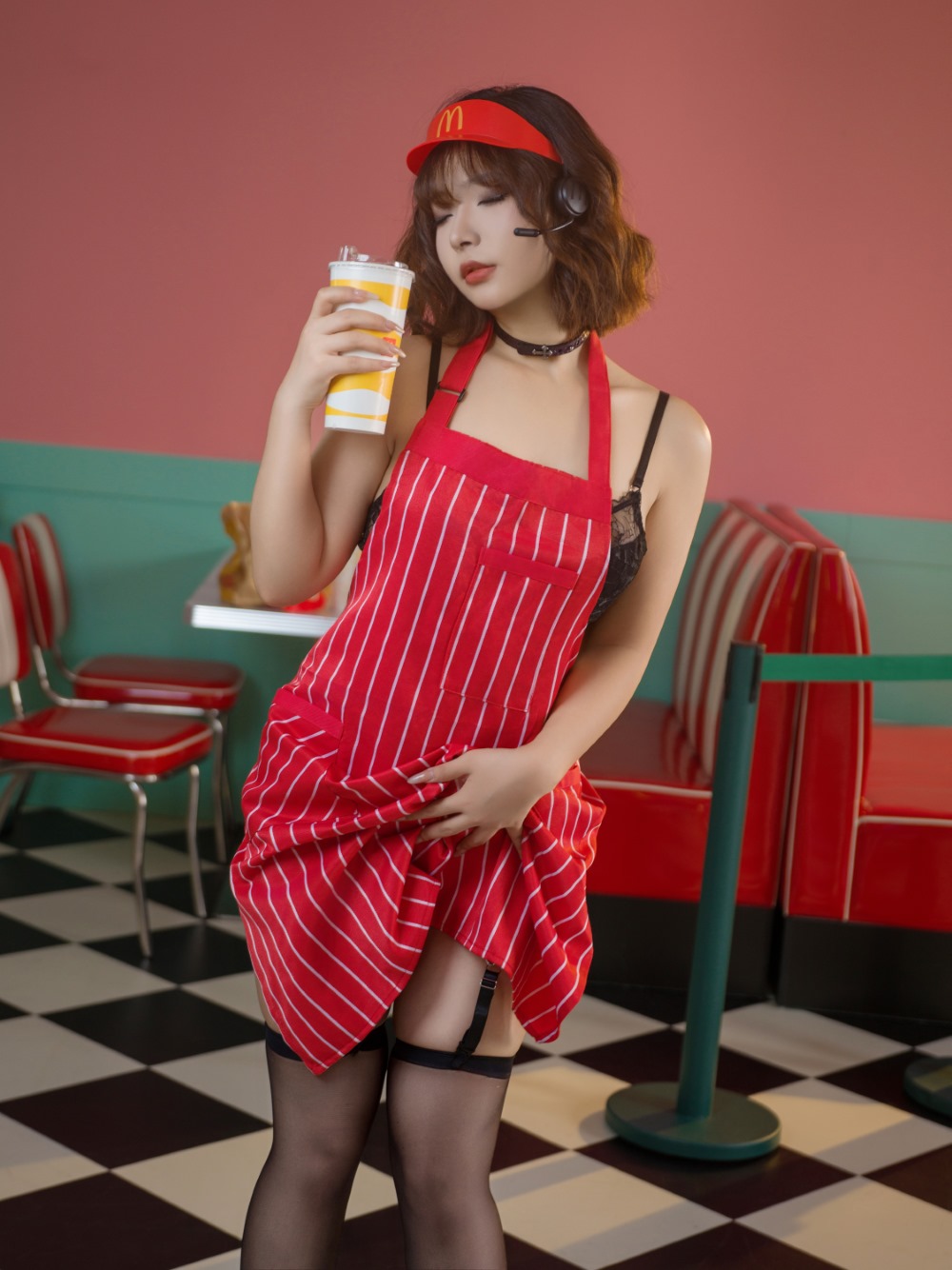 yuuhui玉汇,麦当劳的女服务员,女服务员