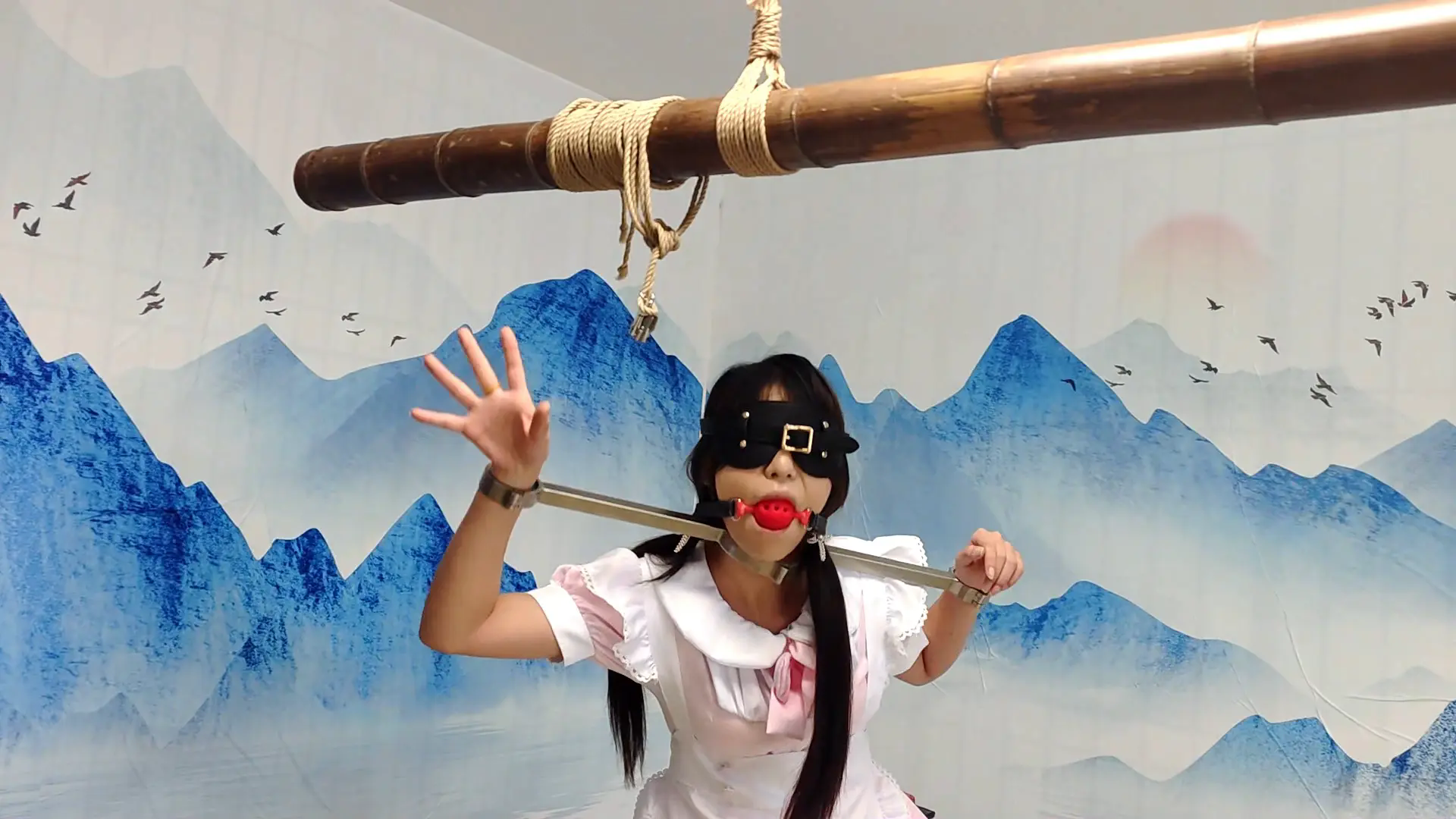 游戏,脱缚,双人,小可,袅袅,轮滑