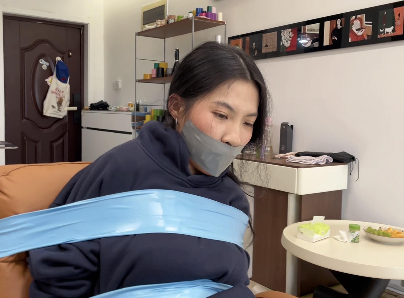 捆绑,胶带,胶带捆绑,体验,新模,捆绑体验,缚艺录,小蕊