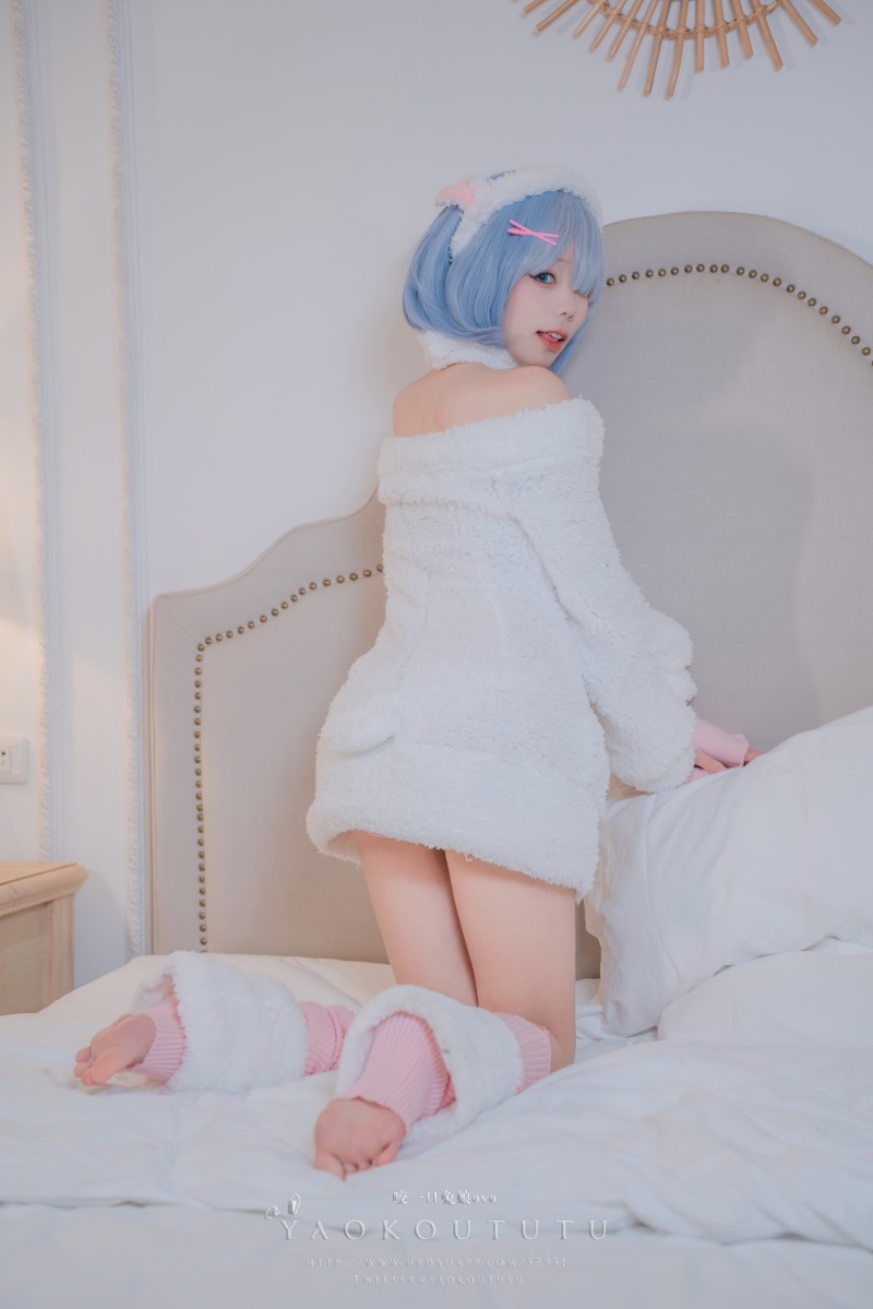 咬一口兔娘(黏黏团子兔) T3特典 蕾姆咩咩 蕾姆,团子,咬一口兔娘,黏黏团子兔,黏黏团子,T3特典,蕾姆咩咩