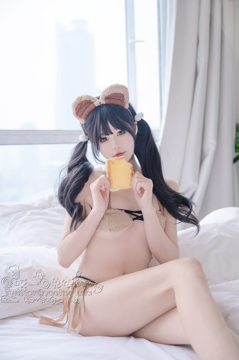 咬一口兔娘(黏黏团子兔) 小熊睡衣 睡衣,小熊,团子,咬一口兔娘,黏黏团子兔,黏黏团子,小熊睡衣