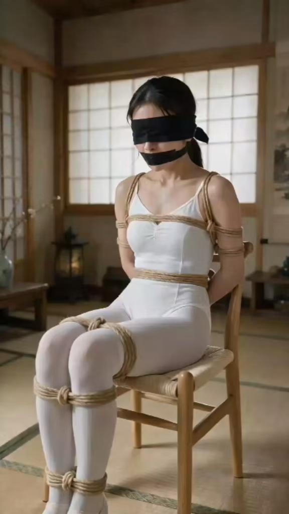 AI作品 白色芭蕾体服白色芭蕾连裤舞蹈丝袜美女麻绳五花日式捆绑挣扎 作品,十字架,捆绑,丝袜,挣扎,蒙眼,胶带,五花,日式,五花大绑,封嘴,捆绑挣扎,美女,胶带封嘴,绳子,芭蕾,白色