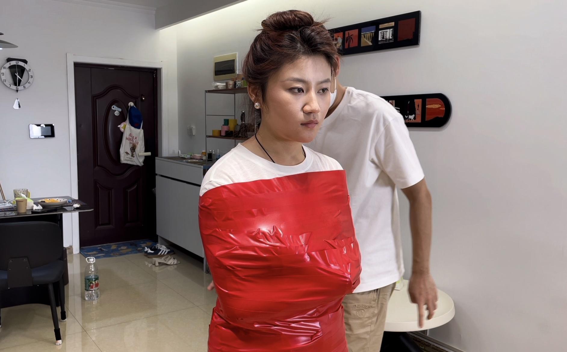 【缚艺录】【小森】红色胶带木乃伊+双重封嘴 胶带,封嘴,木乃伊,缚艺录,嘴,双重封嘴,红色,红色胶带,小森,胶带木乃伊