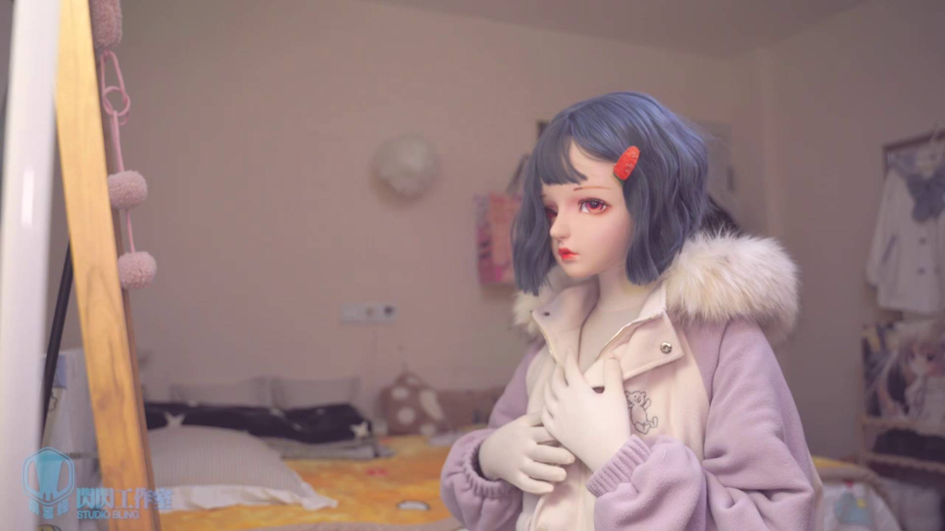 双层保暖的Kigurumi人形偶