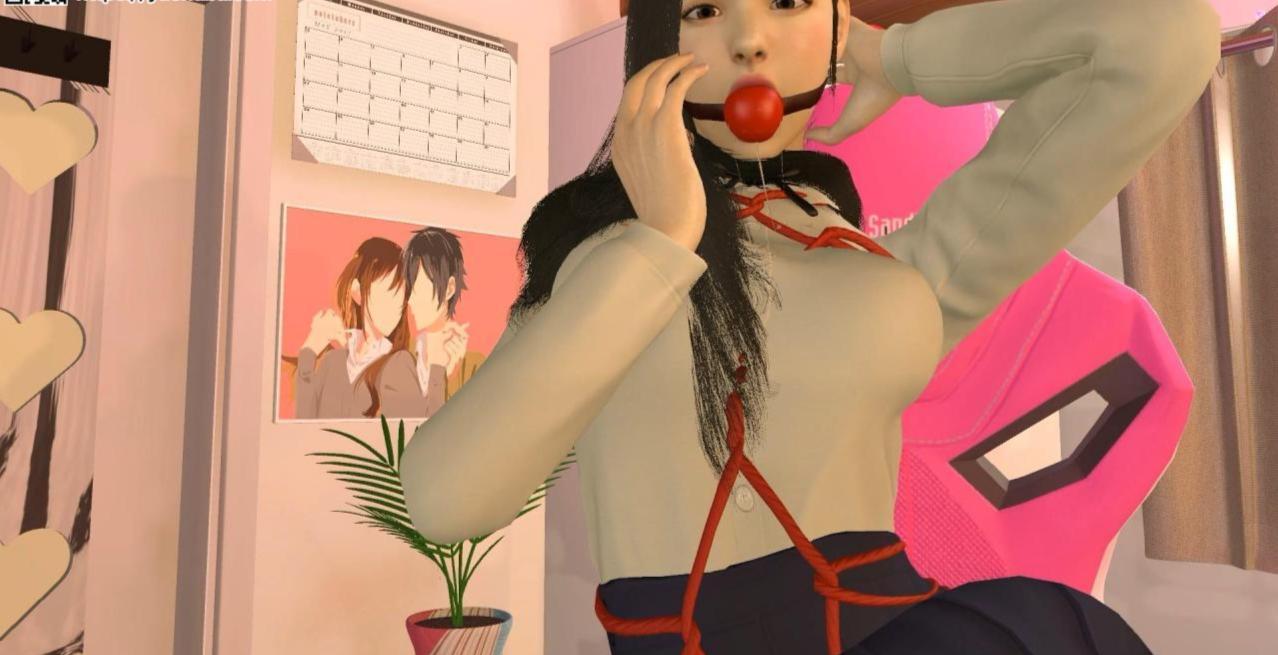 【自缚被家教老师发现后】百合向，看着绳艺片，云溪拿出绳子给自己绑了起来，老师突然进门后......肉丝马丁靴，超大口球，黑丝OL