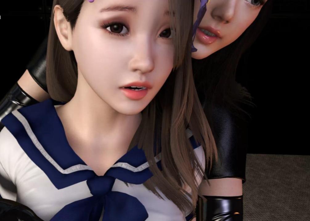 【尖刺木马上的少女】调教系列——学生妹的尖刺木马拘束铁链套装，双人激吻捆绑，超大口球堵嘴，白丝学生装