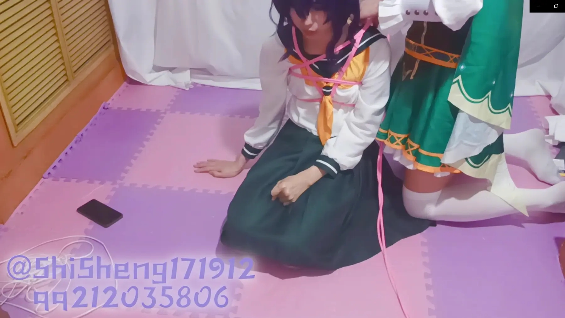 温迪的捆绑，舞缇娜酱的五角星缚，白丝踩身体调教