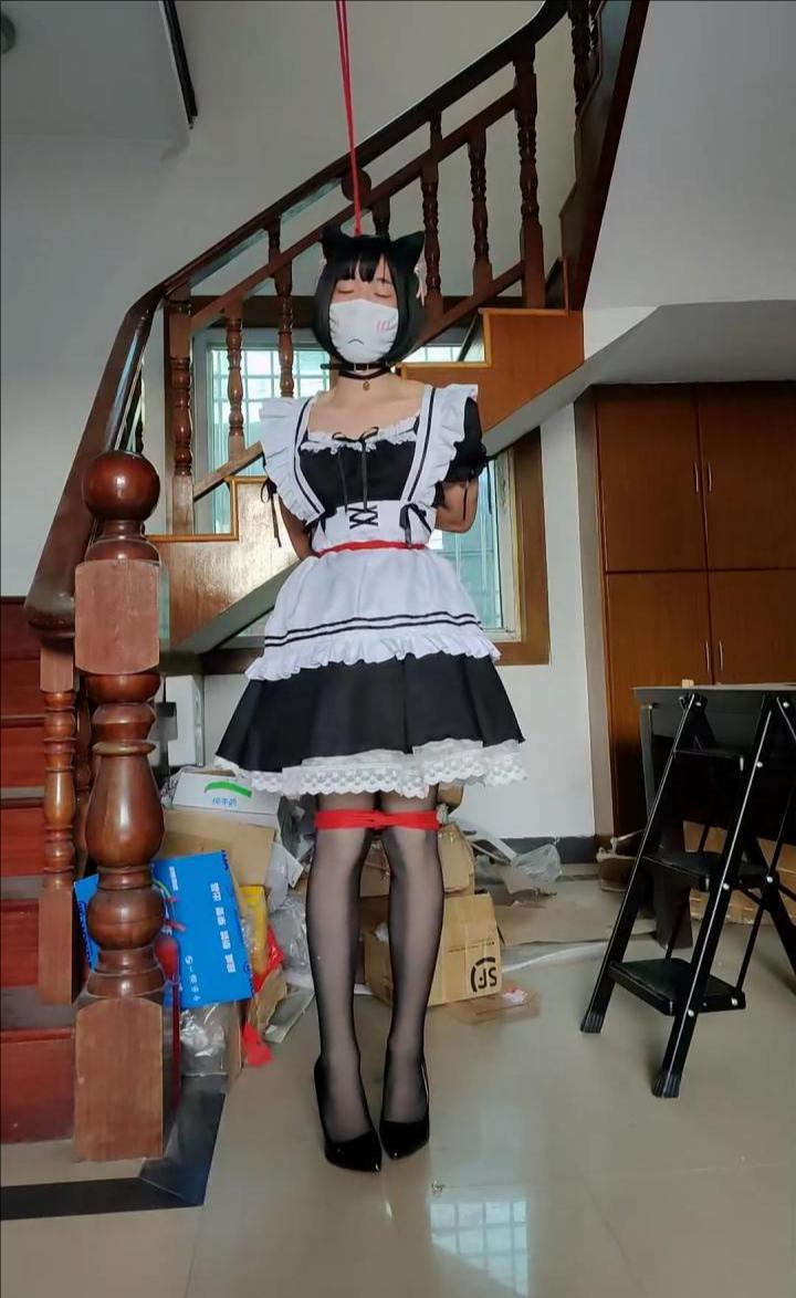 女装子黑丝女仆装自缚吊绑[不可描述]挣扎