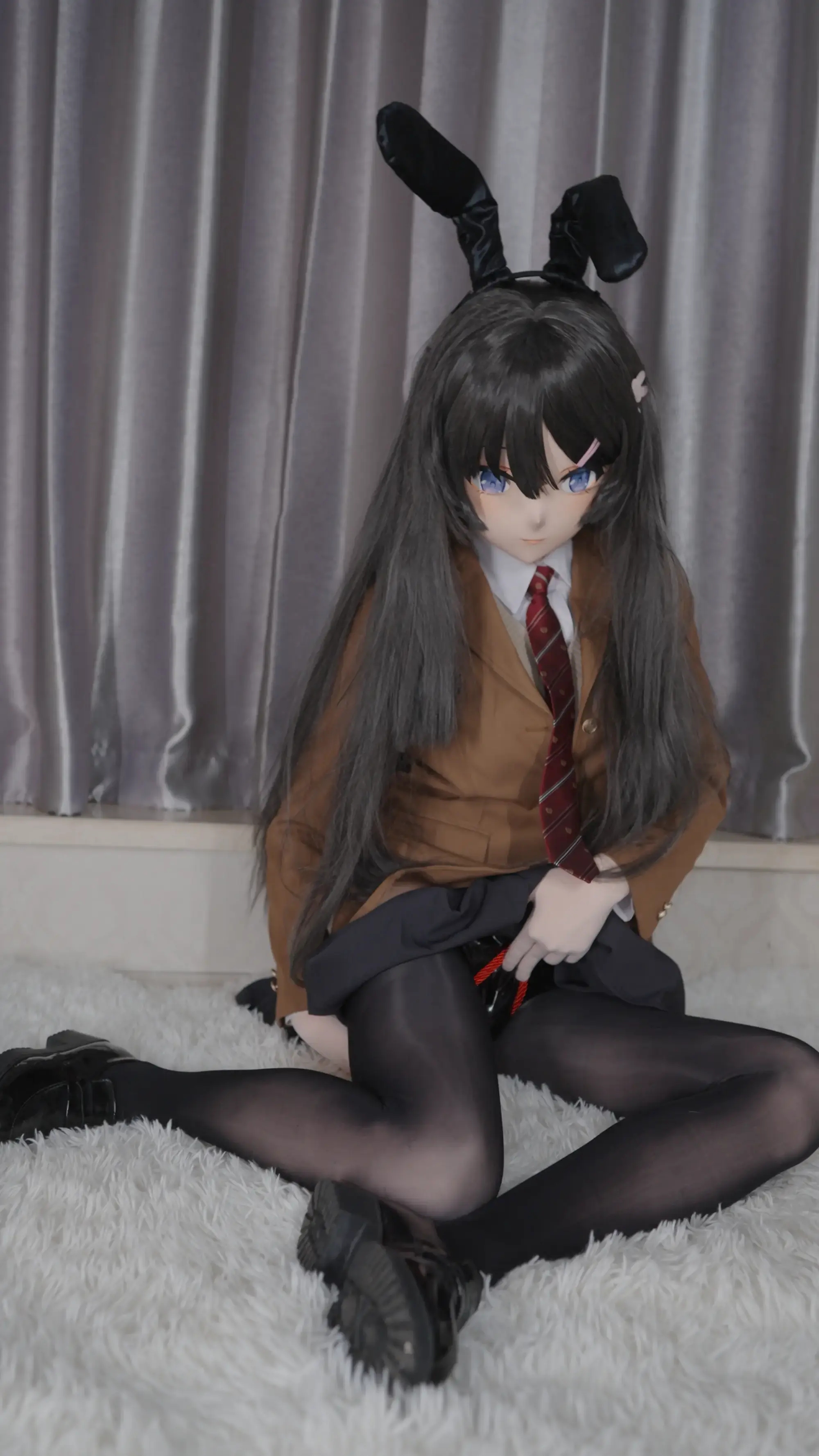 伪娘 樱岛麻衣 kigurumi 兔女郎 项圈 SP 贞操锁