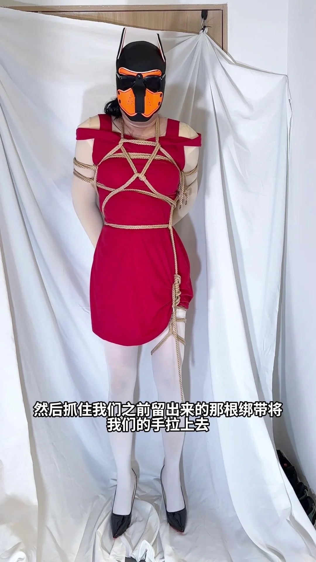 自缚教程-日式自缚教程片场同款-简单绑起不破坏绳子