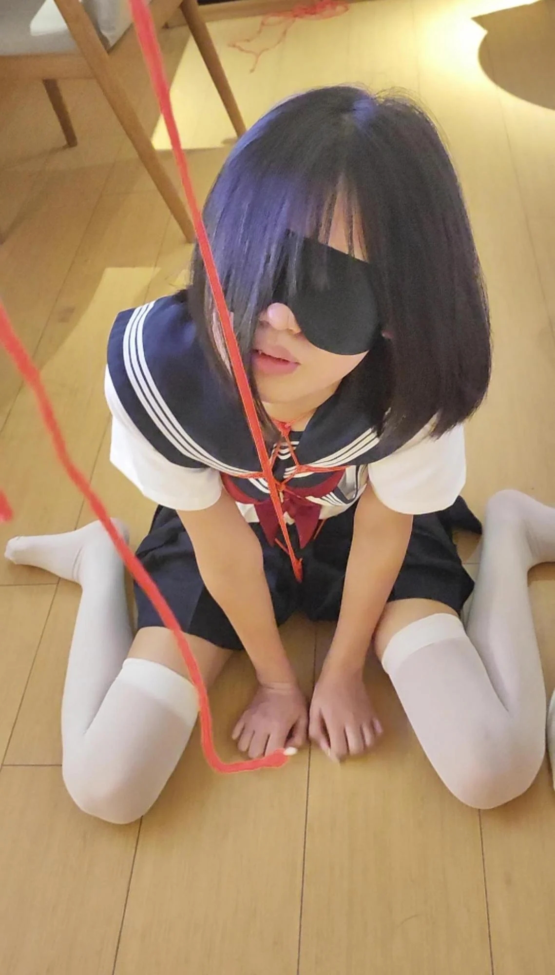 霄酱 JK+黑丝+白袜，水手服+白丝+小皮鞋，毛绒裙+小皮鞋+堆堆袜+光腿神器，白裤袜+短裤+白色T恤