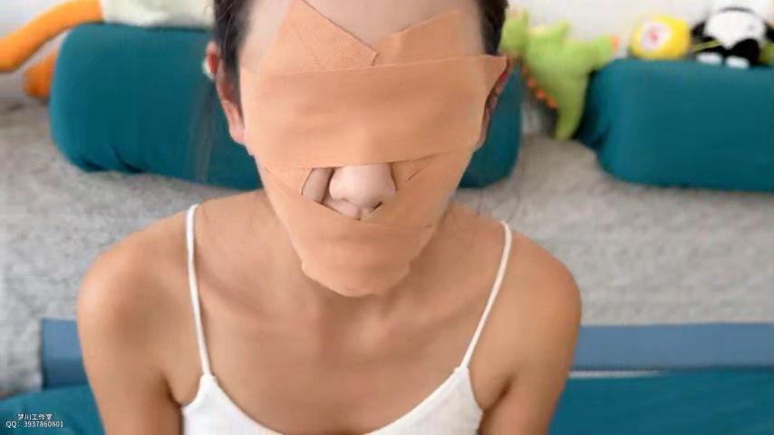 （梦川工作室）美女模特体验各种胶带捆绑