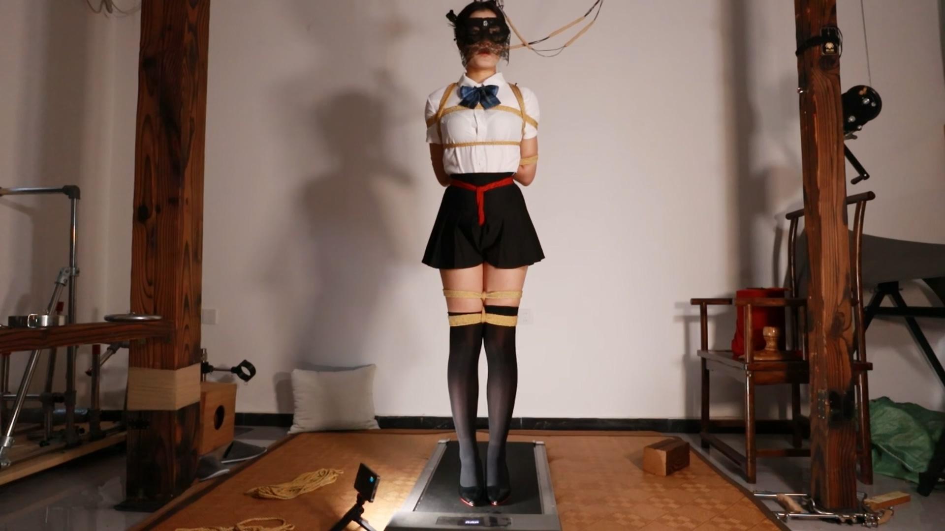 路由工作室：文慧电击三部曲第二部 高跟跑步机超大口球强制电击