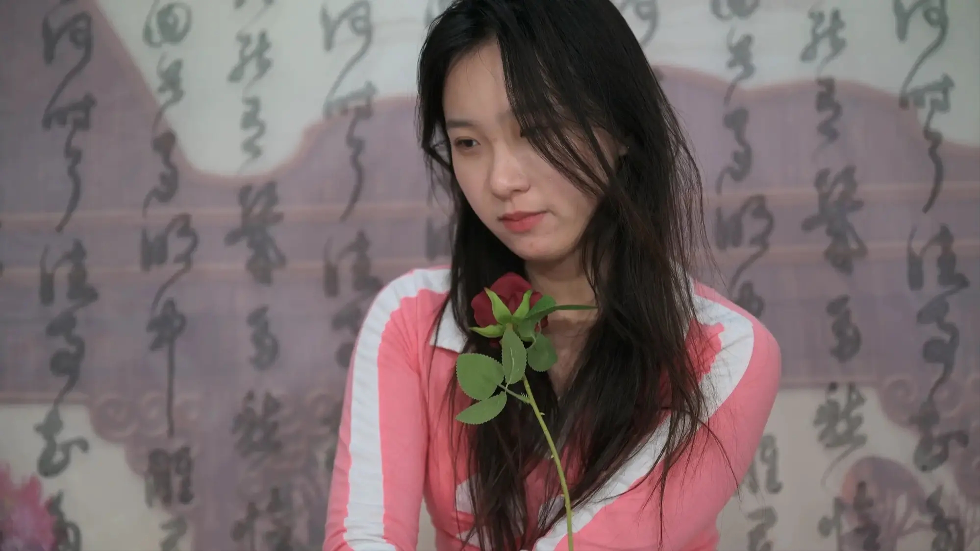 【美腿玉足系列】高挑足球短裙玫瑰配花边棉袜运动鞋加裸足