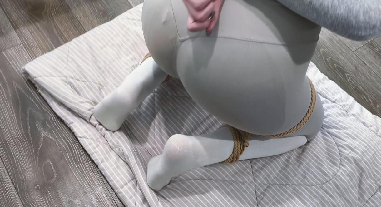 （私人订制） 缚虐关关 日式紧胸缚 强制堵嘴 大量口水 