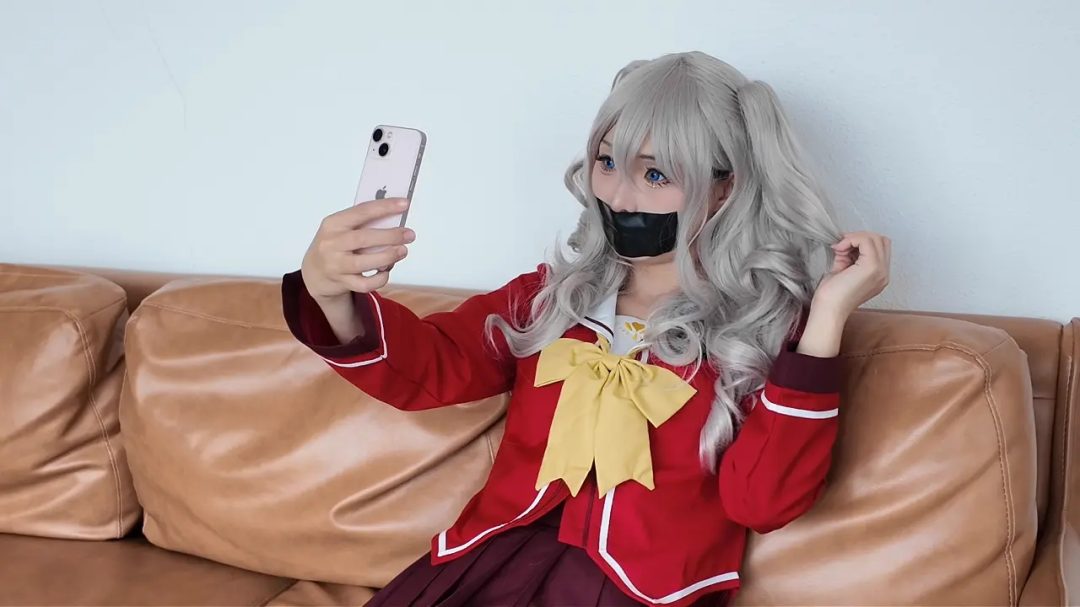 【Chrisgag cosplay系列】友利奈绪居家自缚 被入室捆绑挣扎-上半部分