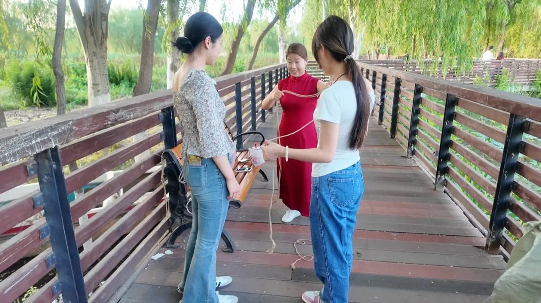 模特,捆绑,户外