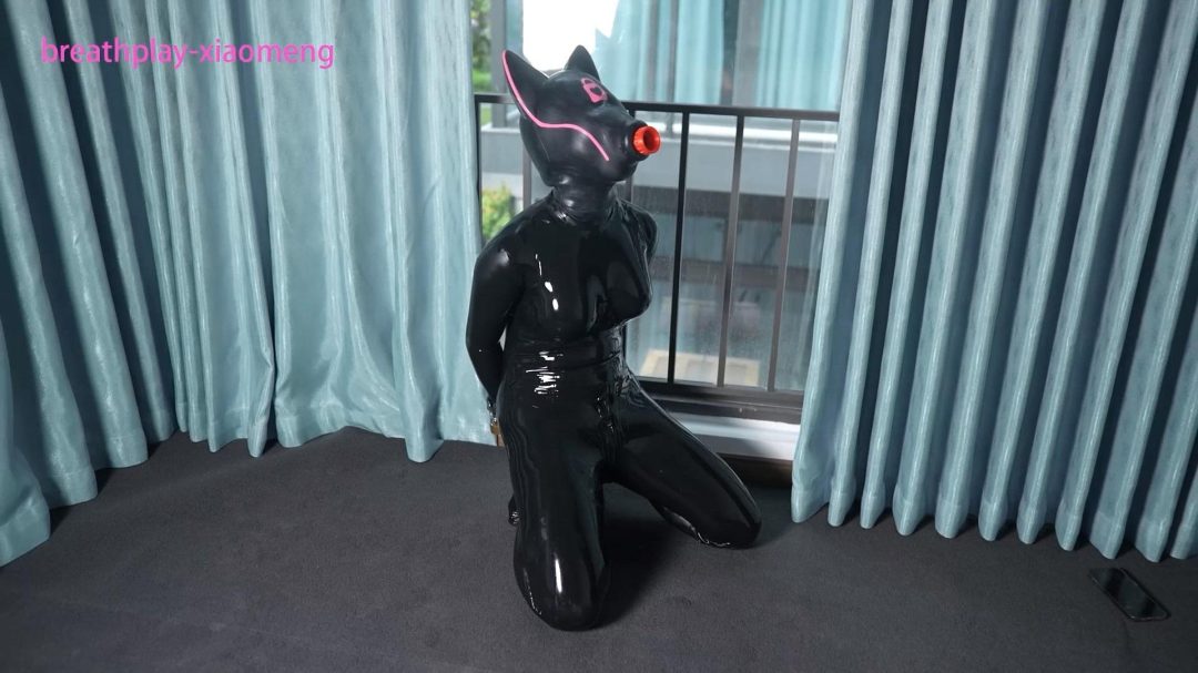 【小萌同学】小萌狐狸头套各种呼吸控制，极限窒息，强制深喉，强制