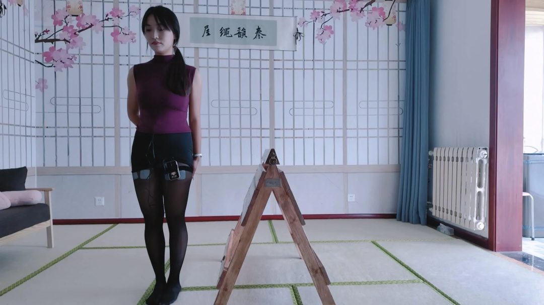 秦韵绳屋工作室定拍：玖儿木马吊缚郊狼电击 疼的崩溃大哭