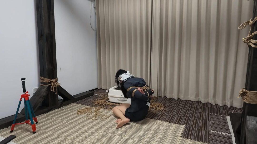 【定制】【胖竹子】【嗷嗷】女商业间谍抓获！欧式直臂凌乱细绳绑架装箱！ 下