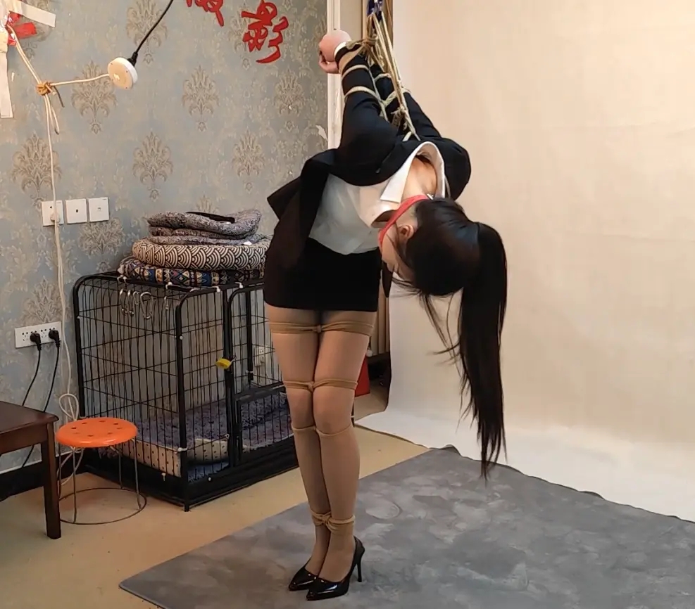 被固定的职业装丽人