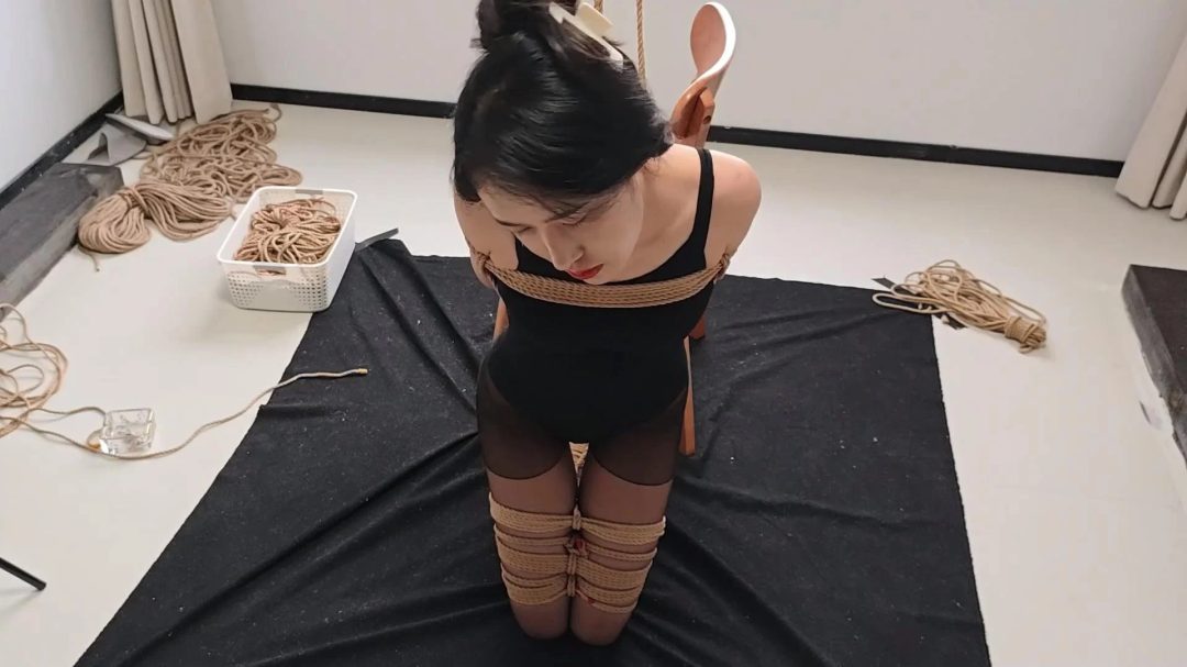 【胖竹子】【以安】黑丝舞蹈生的劫难 古典派后手缚加并腿椅子缚 下