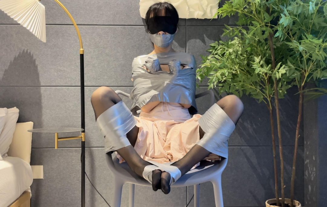 【缚艺录】【小海】胶带的半身捆绑