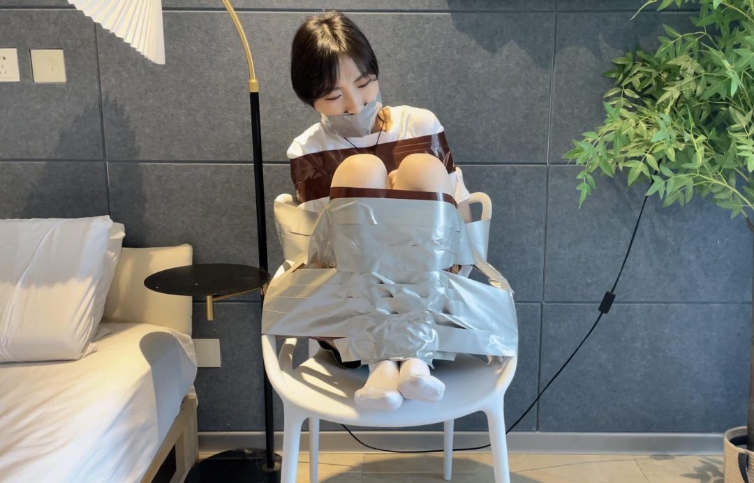 【缚艺录】【小媛】双重胶带捆绑