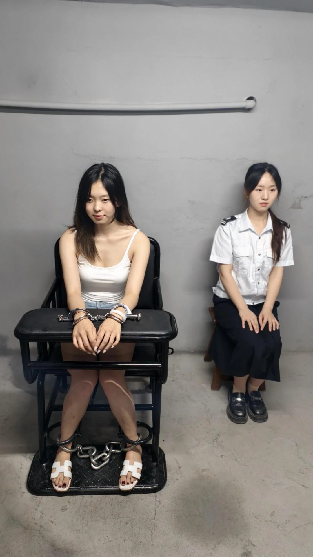 【忘忧社工作室】新模特试镜，被抓捕审讯，带手铐脚镣