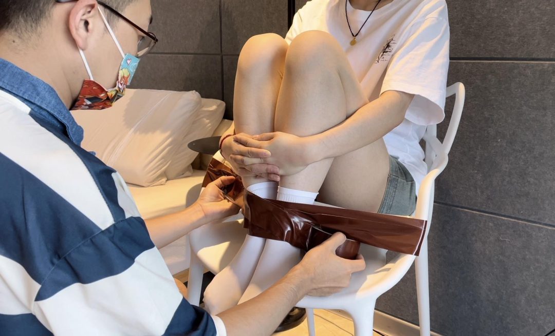 【缚艺录】【小媛】双重胶带捆绑