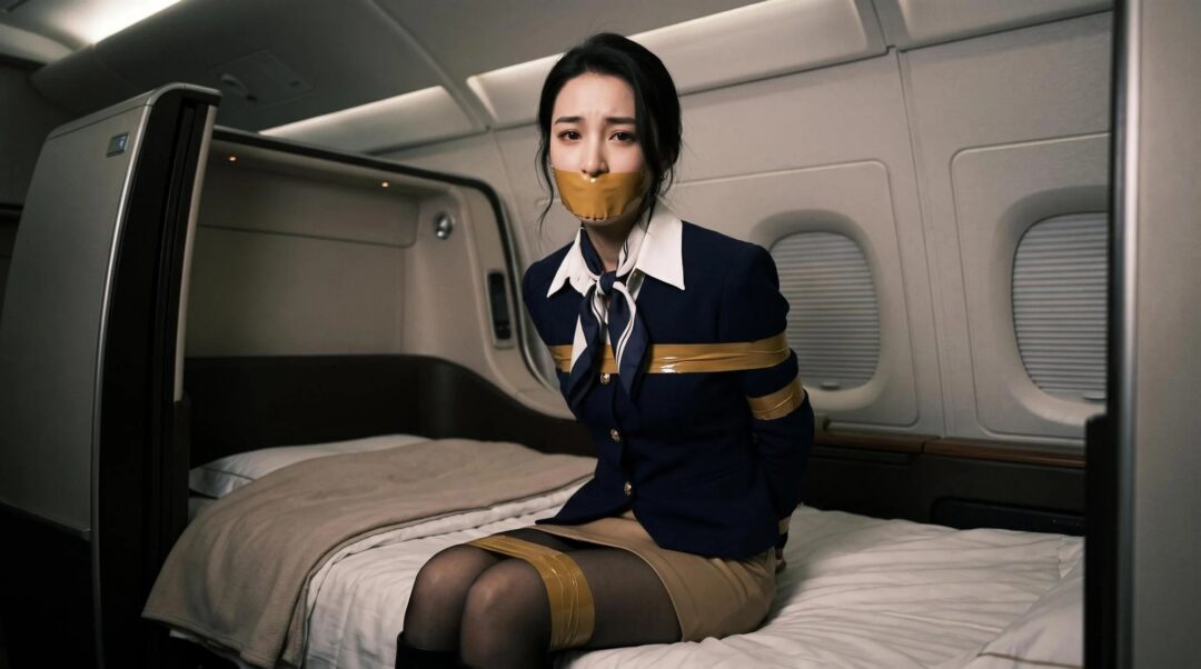 空姐的特殊服务（超美空姐被胶带捆绑封嘴挣扎）