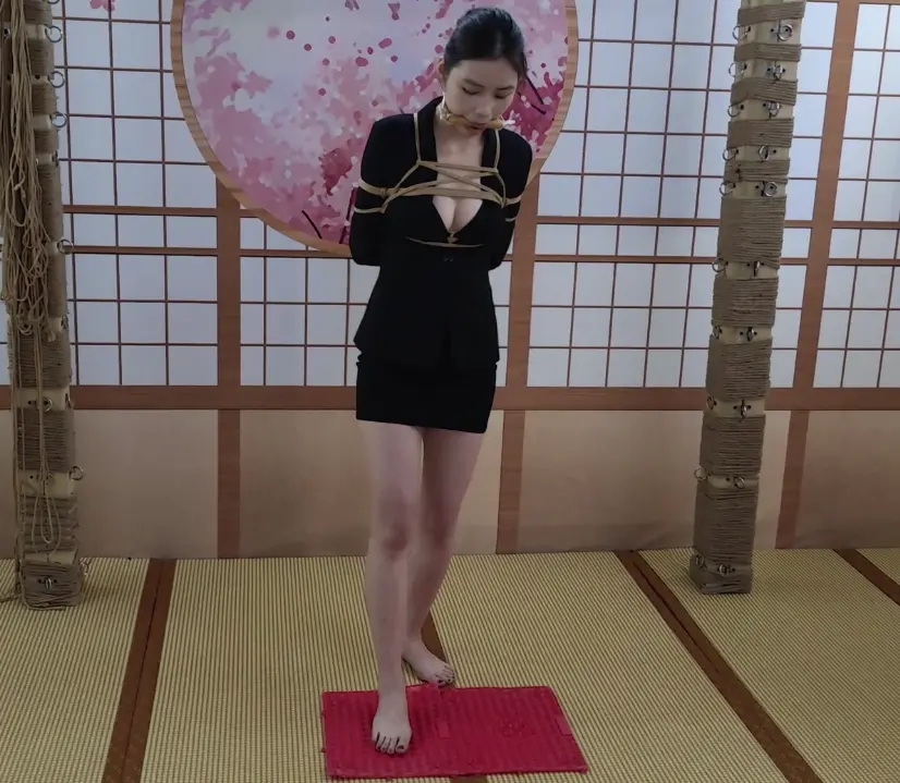 随心原创 金牌销售员艾琳 指压板上的蹲起惩罚 单脚吊 膝盖跪地