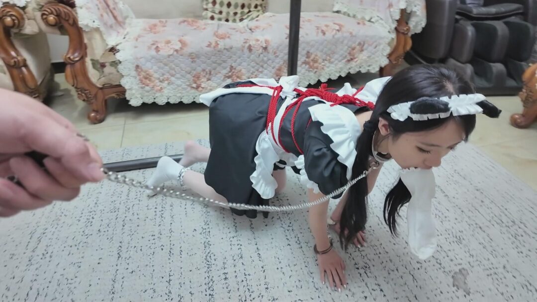 【女仆装柠琪】【枫叶定拍】《消失的她（完）》女仆装柠琪屈辱侍奉，被调教好的宠物还是你的真爱吗？
