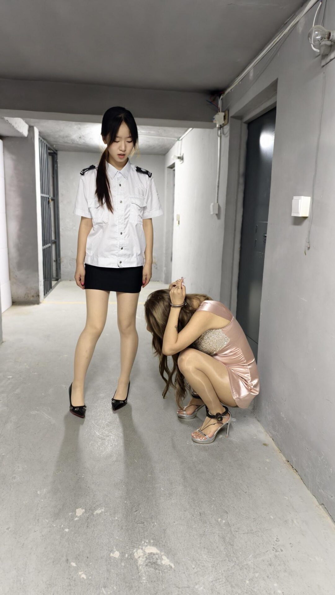 【忘忧社工作室】谍兰花（中） 白洁和刘若曦是岛国潜伏在A国的卧底， 在一次任务中白洁暴露被捕，审讯期间 白洁拒不承认自己的身份，被反铐吊起 来堵上口球，刘若曦正在办公室办公， 还不知道自己的搭档