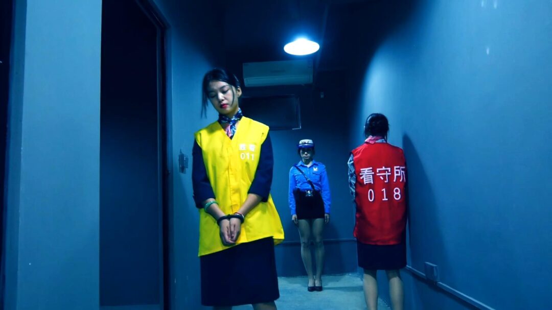 定拍转公映《空中囚徒之空姐末路》中集 李梅和张琴由于犯罪情节特别恶劣被判死刑上死镣在死囚牢等待执行